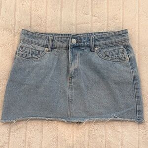 Edikted Jessie Light Blue Denim Mini Skirt